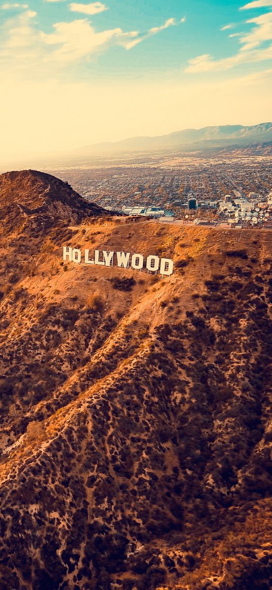 hollywood, mountains, los angeles