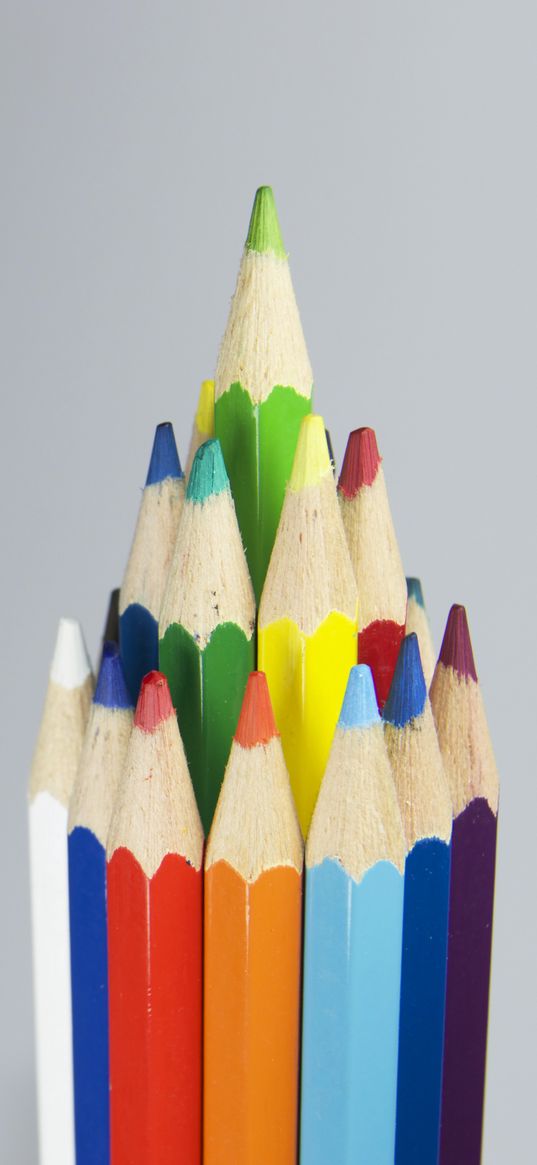 colored pencils, set, sharpened