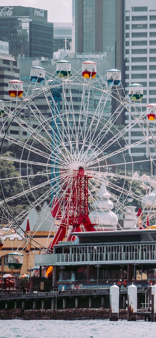 luna park, sydney, milsons point, australia, ferris wheel, attractions