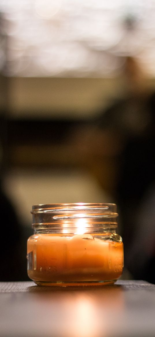 candle, jar, wax