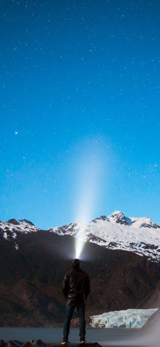 man, mountains, freedom, sky