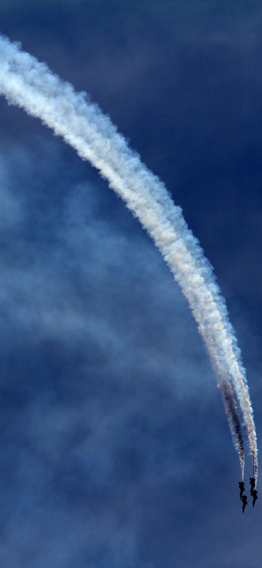 airplanes, sky, aerobatics, track