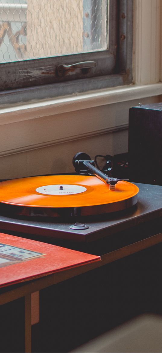 vinyl record player, record, retro