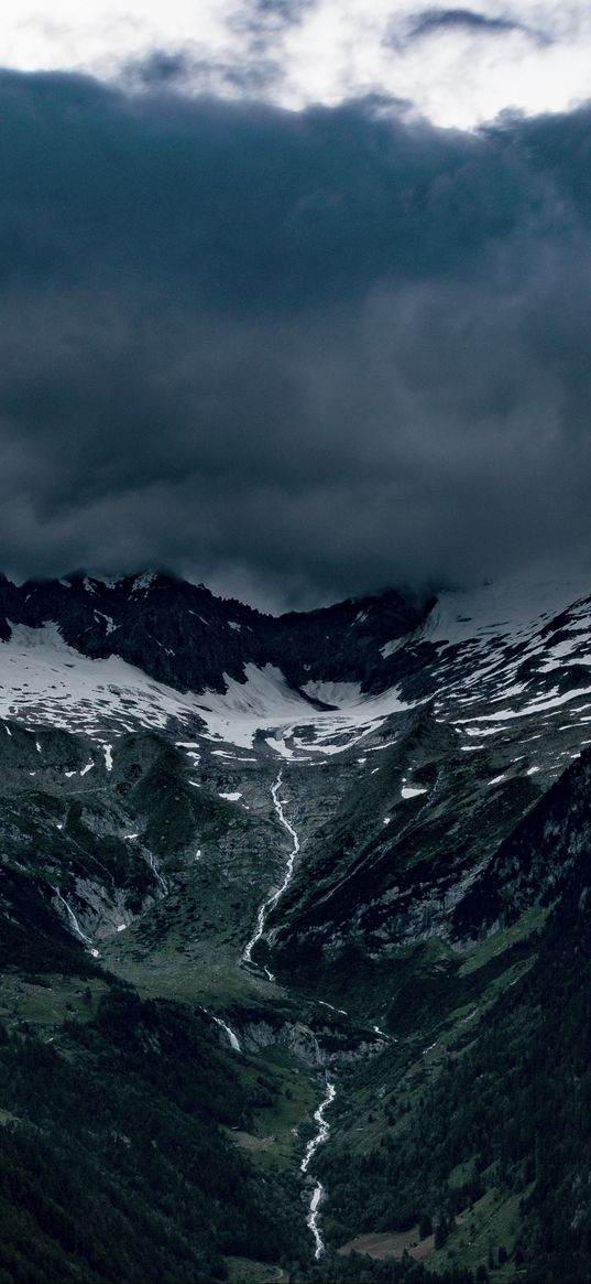 alps, italy, mountains, fog