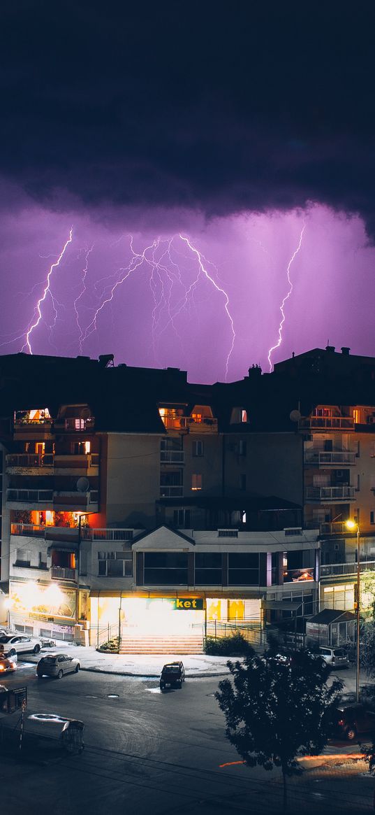 building, storm, overcast, clouds