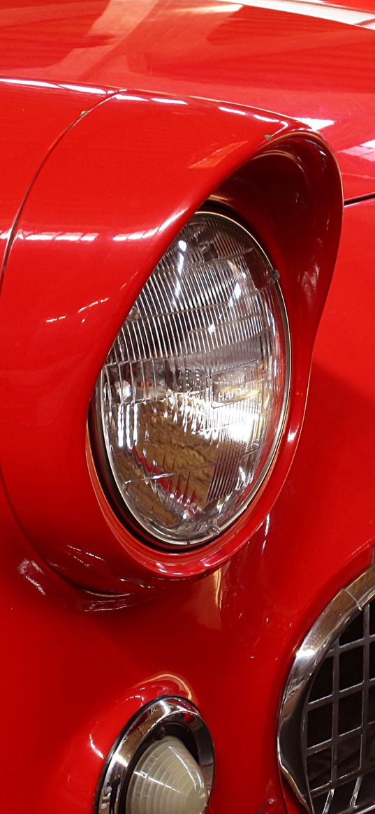 car, headlight, retro