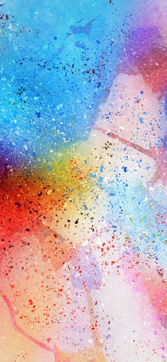 abstraction, spots, watercolor, multicolored, dots