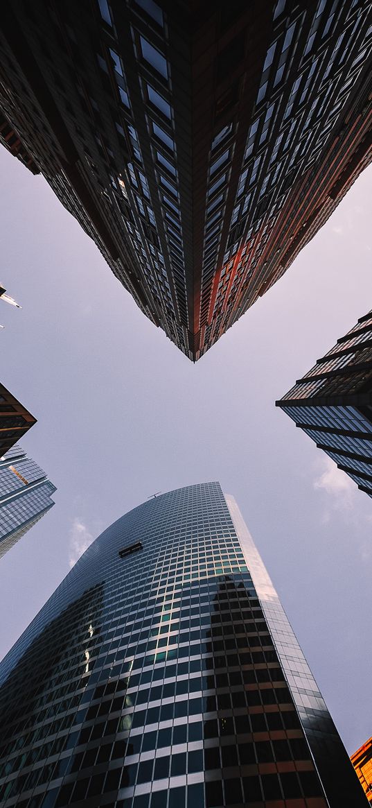 skyscrapers, view from below, architecture