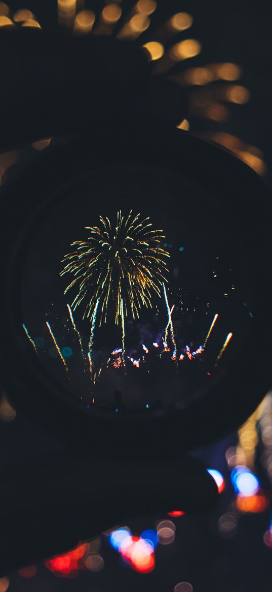 salute, fireworks, lens, holiday