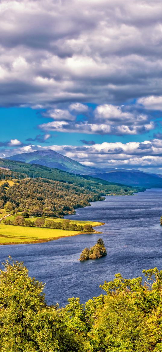 scotland, highlands, lake, hdr