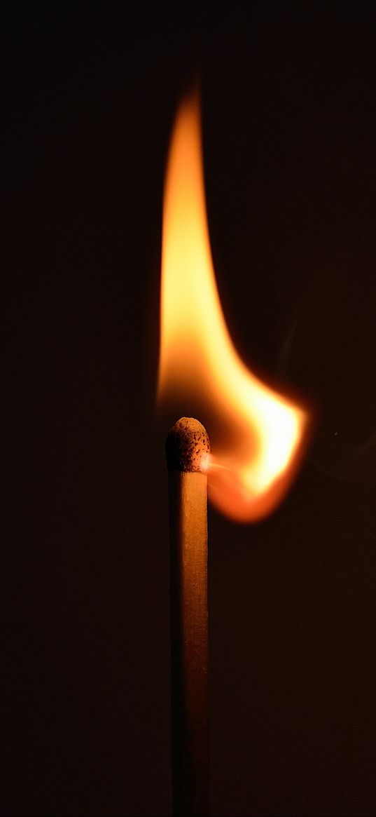 match, fire, sulfur, dark background