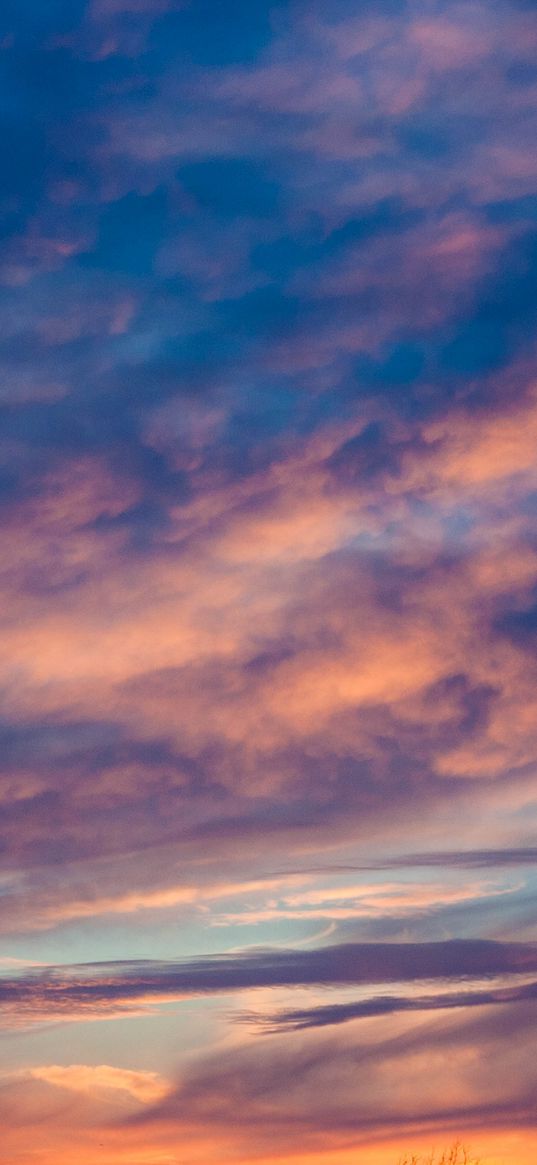 clouds, sunset, porous