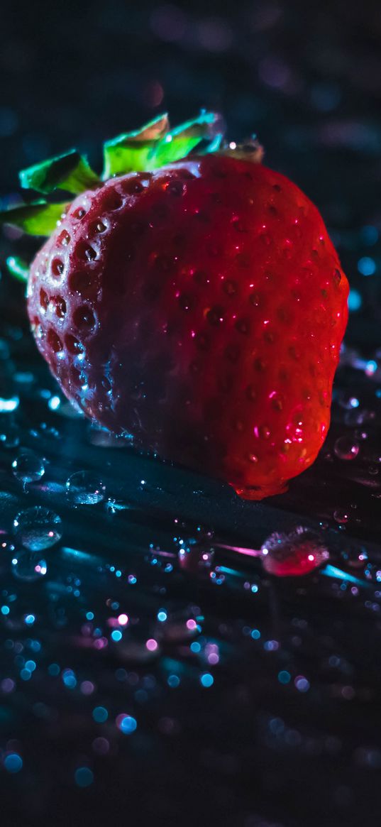 strawberry, drops, closeup