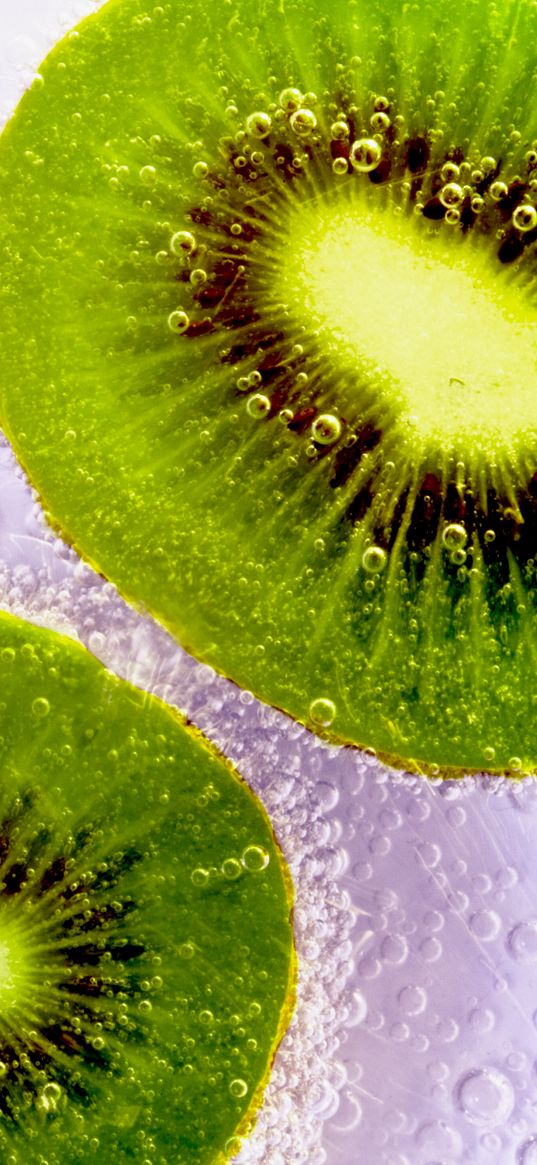 kiwi, drops, closeup