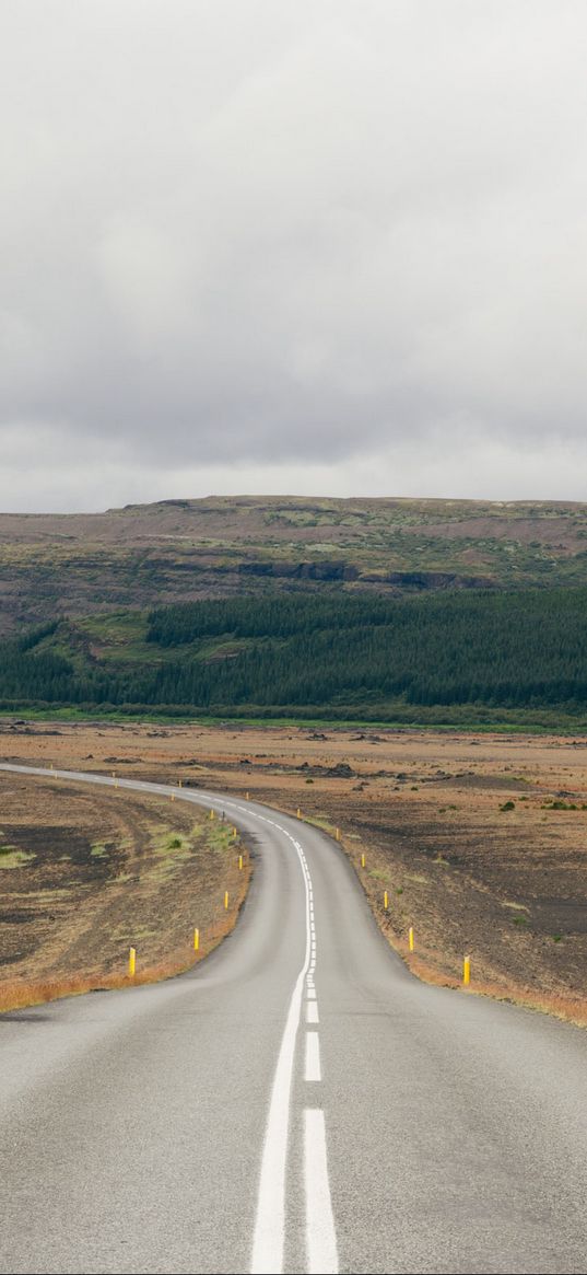 road, marking, uplands