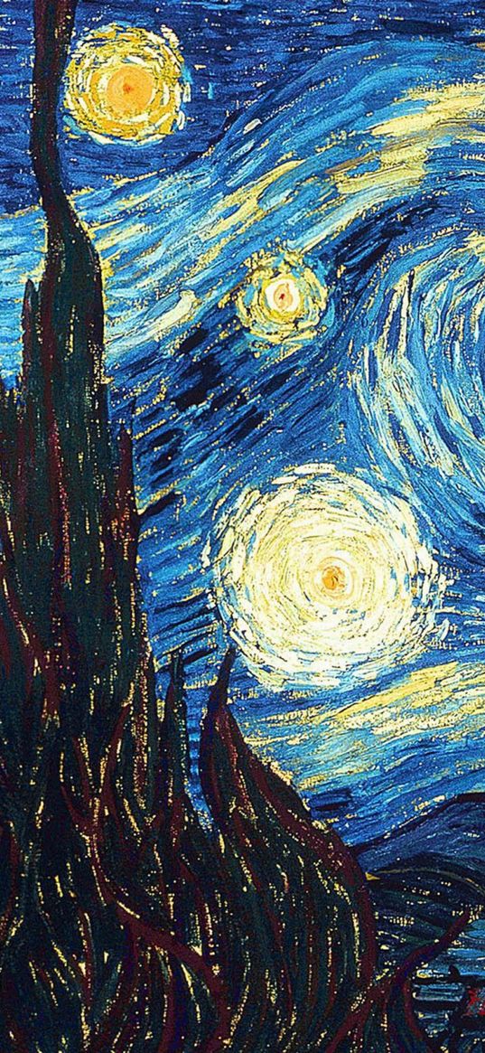 vincent van gogh, the starry night, oil, canvas