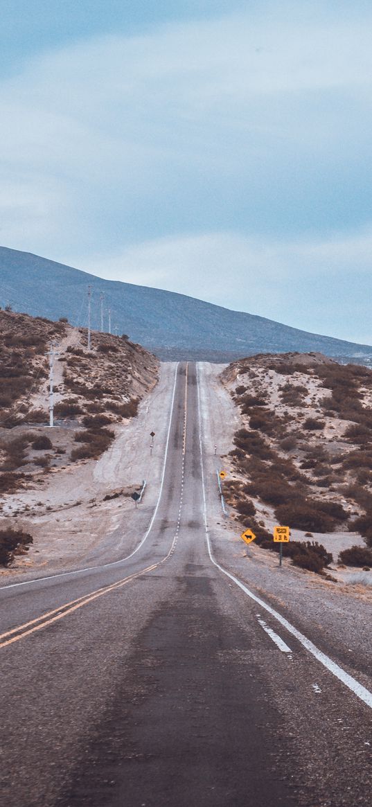 road, markings, rise