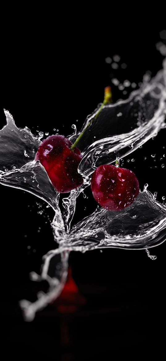 cherry, spray, water