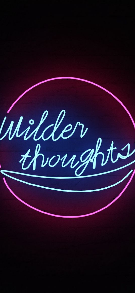 inscription, neon, thought, light