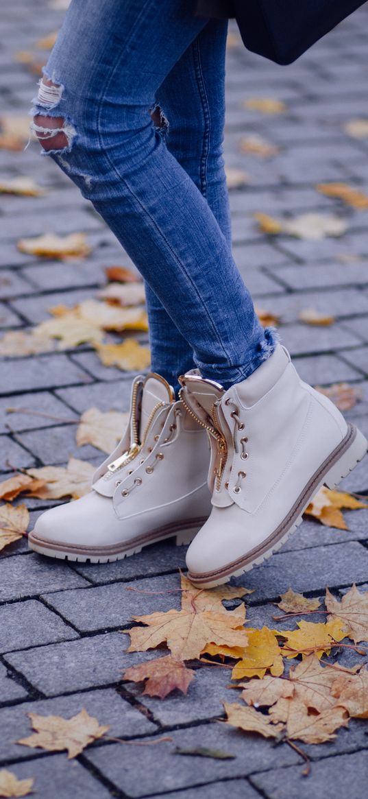 shoes, legs, jeans, autumn