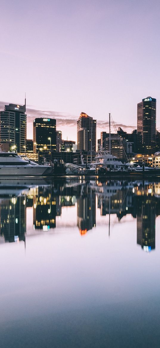 auckland, new zealand, port, yachts, buildings