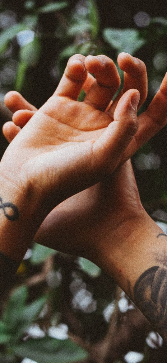 hands, tattoo, art