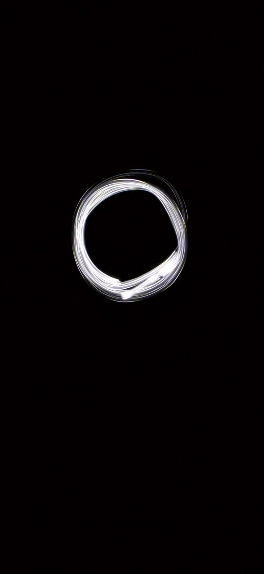 circle, backlight, black background