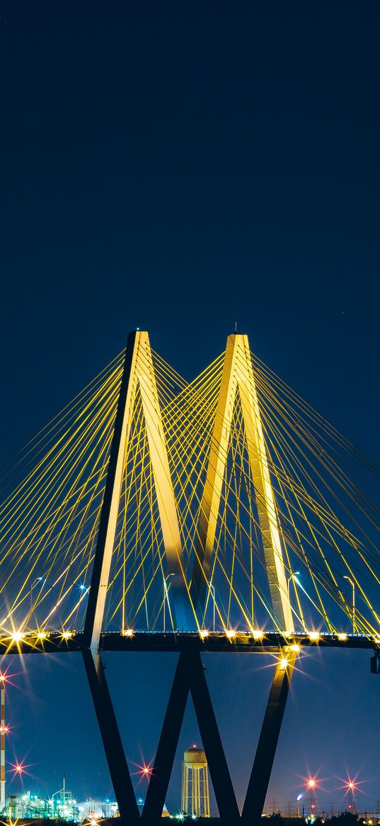 baytown, united states, bridge, night