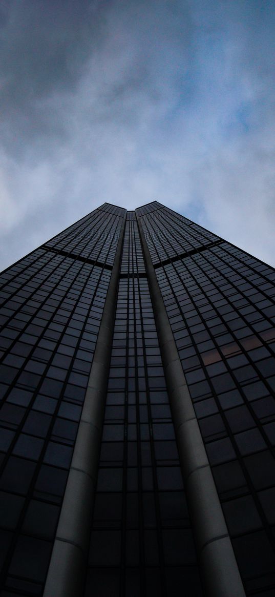 skyscraper, building, architecture, sky, bottom view