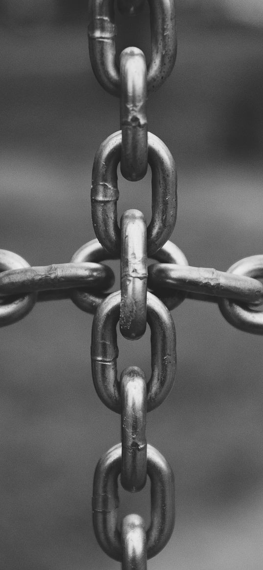 chain, metal, bw