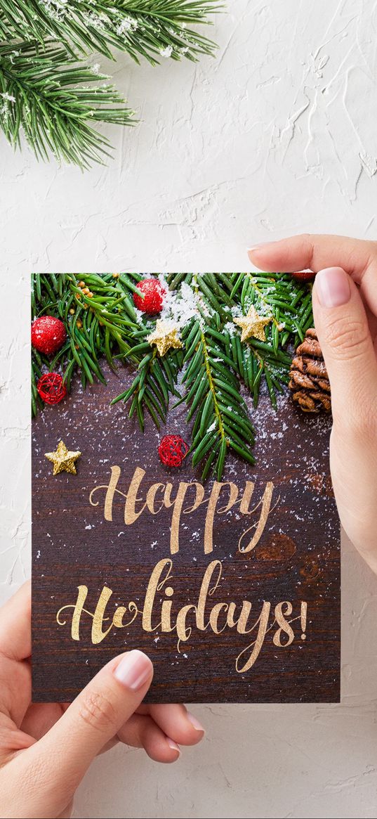 postcard, holiday, new year, christmas