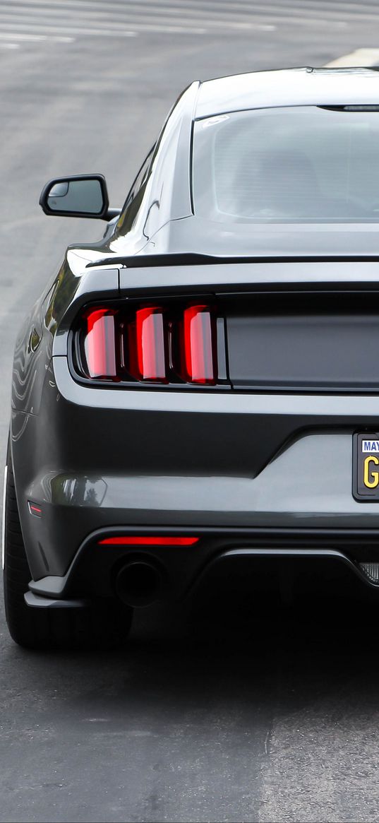 cars, rear view, gray, headlights