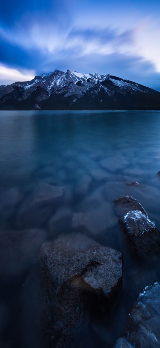 minnewanka, lake, canada, mountains