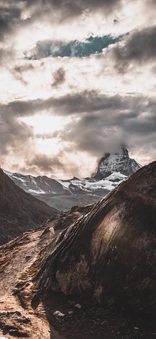 zermatt, switzerland, mountains, clouds