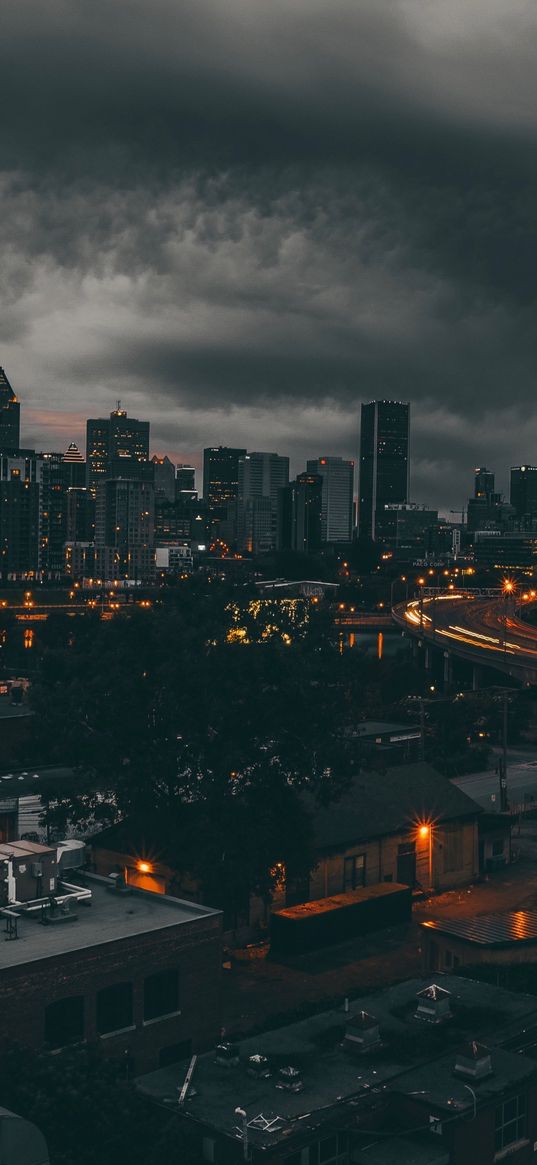 montreal, canada, night city