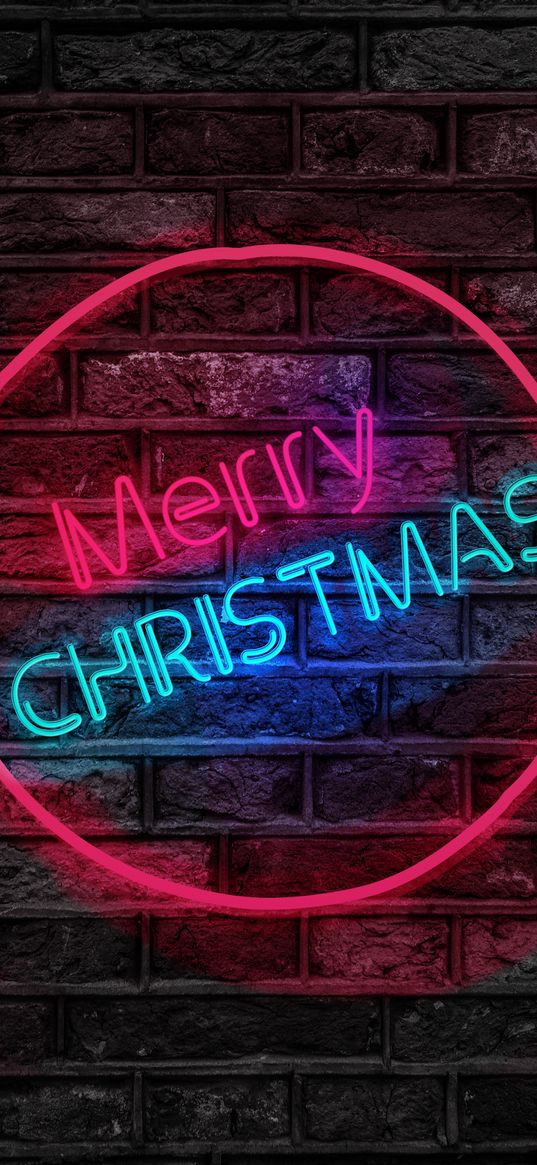 christmas, inscription, backlight, wall