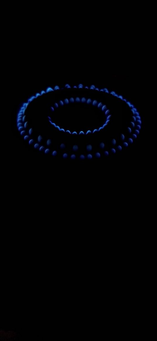 gas, fire, blue