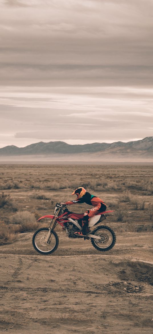 motorcyclist, motorcycling, sand