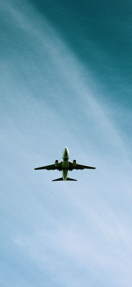 airplane, sky, flight, clouds