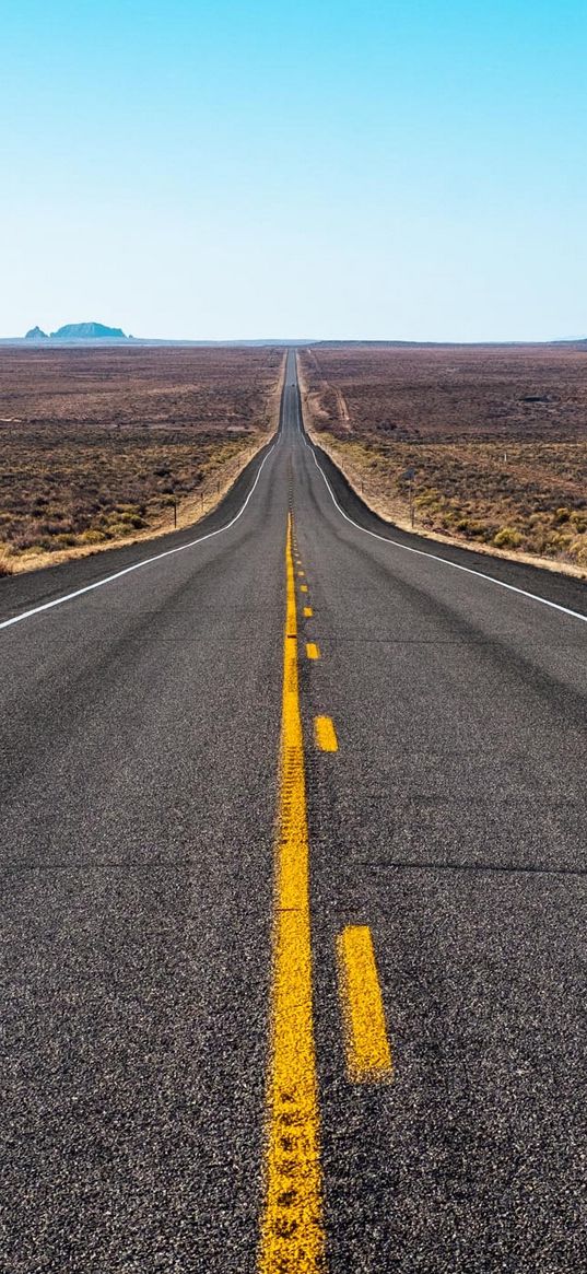 road, marking, direction, horizon