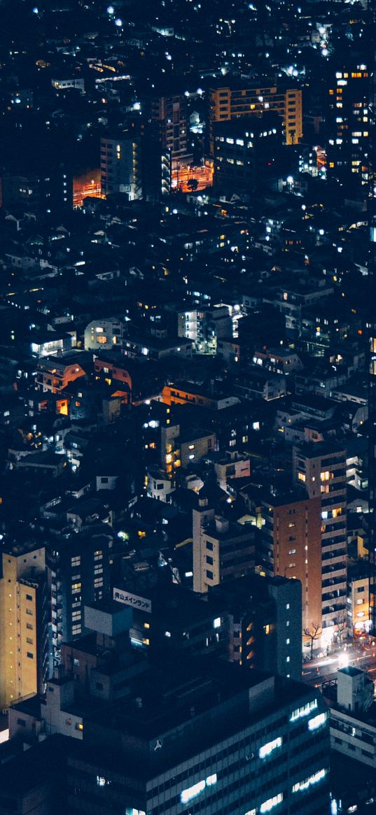 minato, japan, night city, buildings, city lights