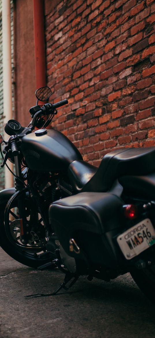 bike, motorcycle, side view, yard