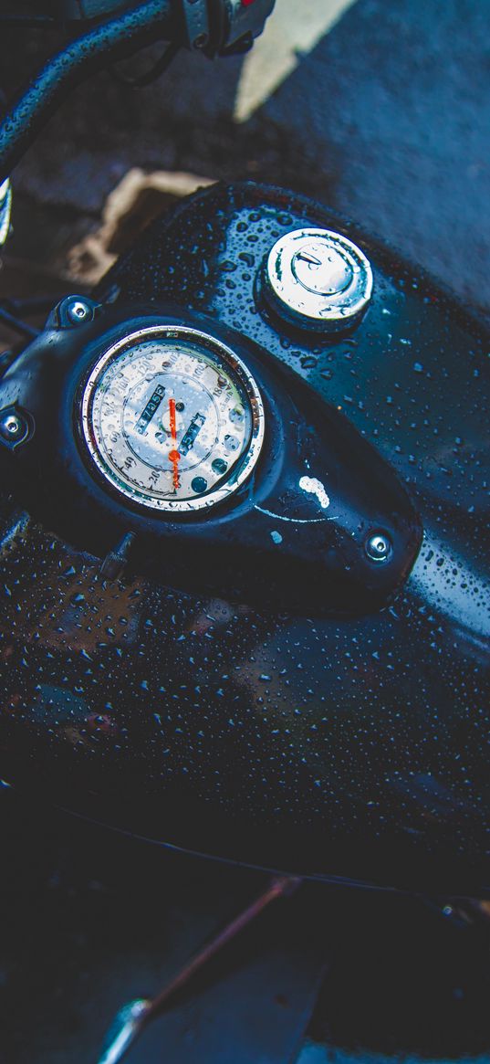 tank, motorcycle, drops, speedometer