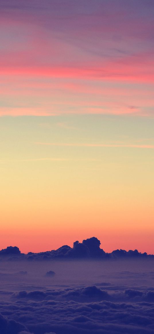 clouds, sky, sunset, porous