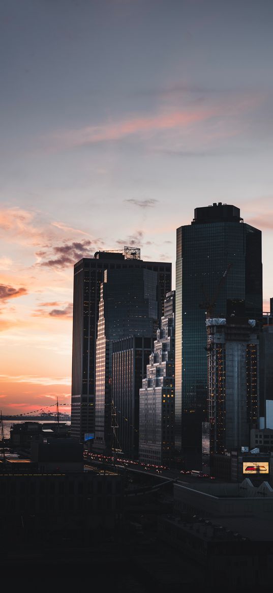 manhattan, new york, usa, evening, buildings