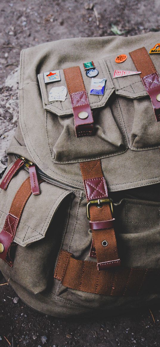 backpack, pockets, belts