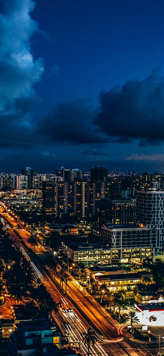 sunny isles beach, united states, skyscrapers, night