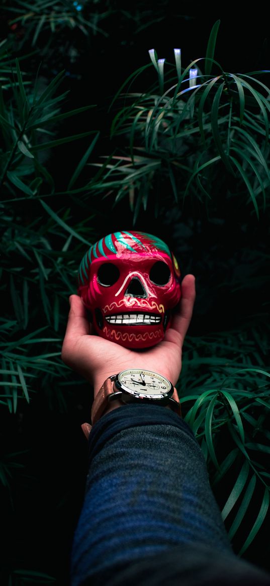 skull, arm, art, watches