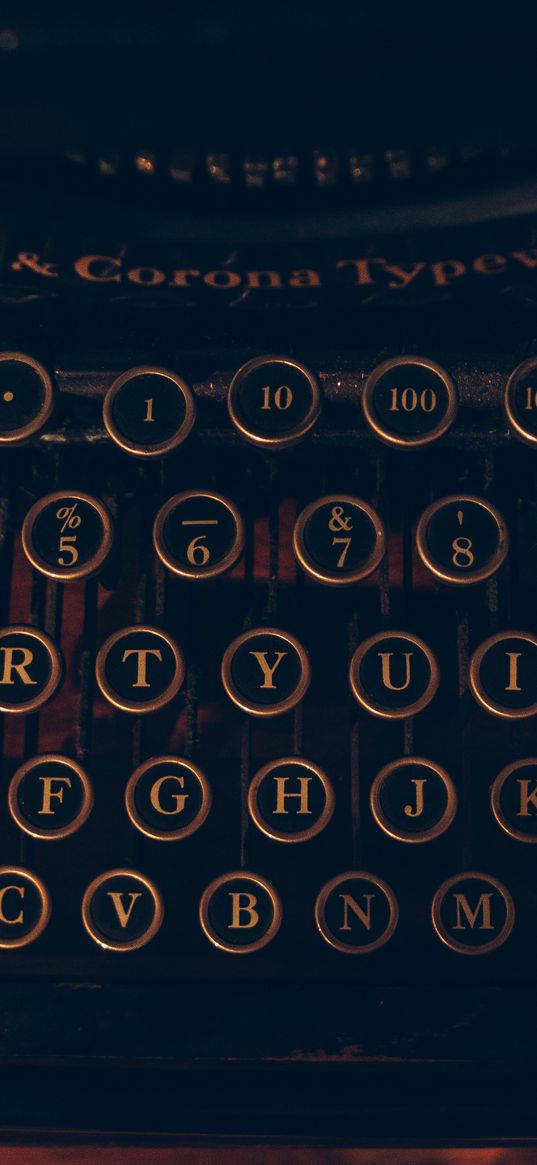 typewriter, letters, numbers