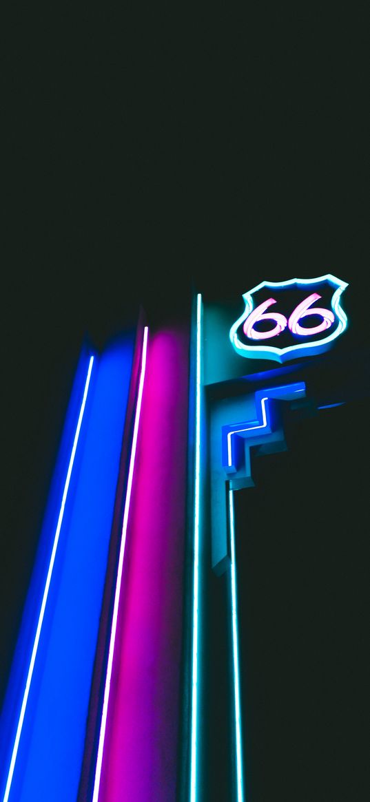 neon, backlight, signboard, numbers